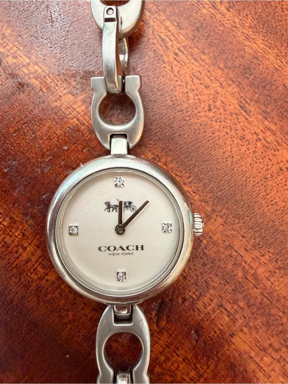 Coach New York Women’s Stainless Steel Bracelet Watch CA.122.7.14.1566 Working